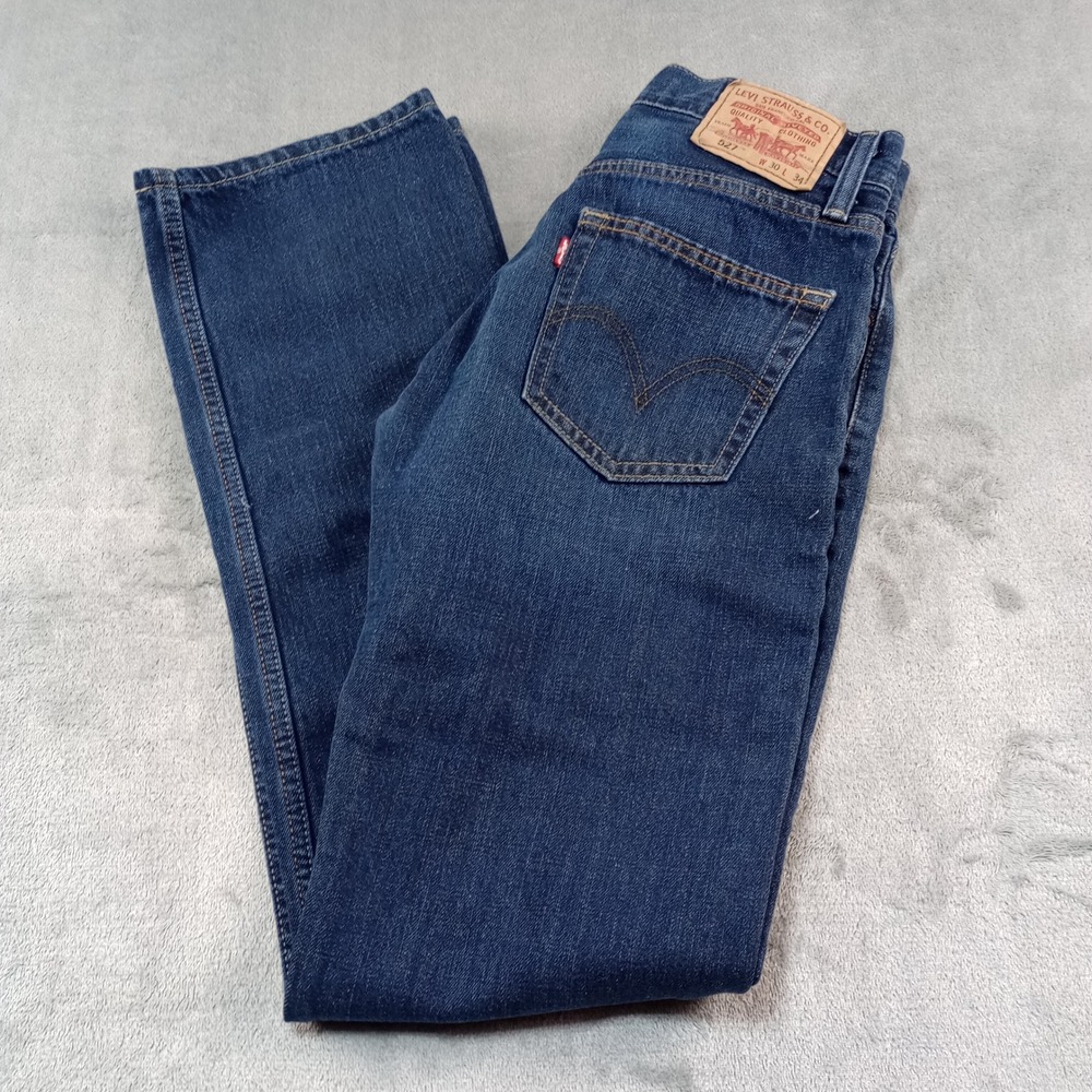Levis 527 Slim Bootcut Jeans Mens 30x34 Blue Denim Western Workwear Classic Y2K